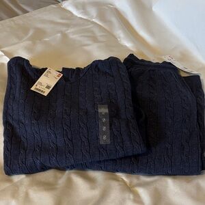 Uniqlo Navy Cable Knit Lounge Set